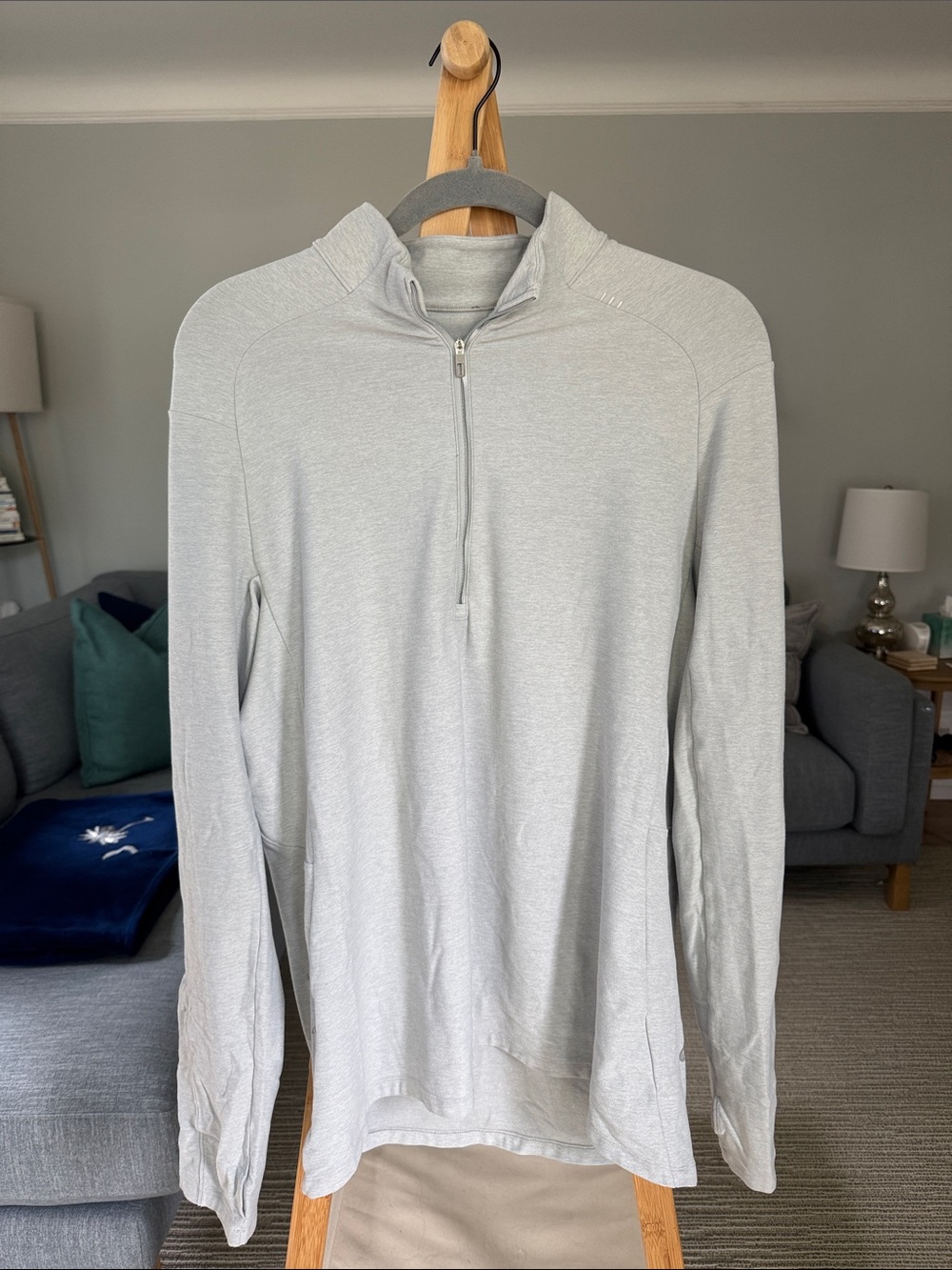 lululemon athletica Light Gray Men’s Half-Zip Pullover